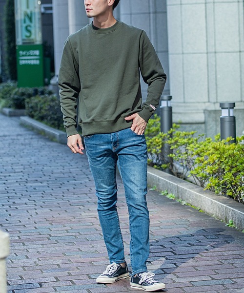 Goodwear(グッドウェア)の「『Goodwear/グッドウェア』WEB別注 USAコットンクルーネック長袖裏毛トレーナー(スウェット・メンズ・ブラック/ベージュ/グレー/オフホワイト/カーキ/チャコールグレー/ネイビー/グレイッシュベージュ・S/M/L/XL)」の15枚目の写真