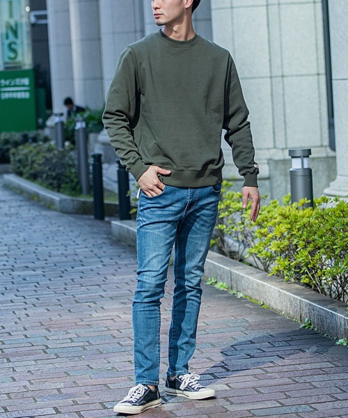 Goodwear(グッドウェア)の「『Goodwear/グッドウェア』WEB別注 USAコットンクルーネック長袖裏毛トレーナー(スウェット・メンズ・ブラック/ベージュ/グレー/オフホワイト/カーキ/チャコールグレー/ネイビー/グレイッシュベージュ・S/M/L/XL)」の10枚目の写真