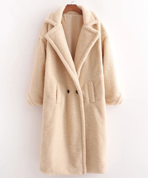 Teddy boa long coat