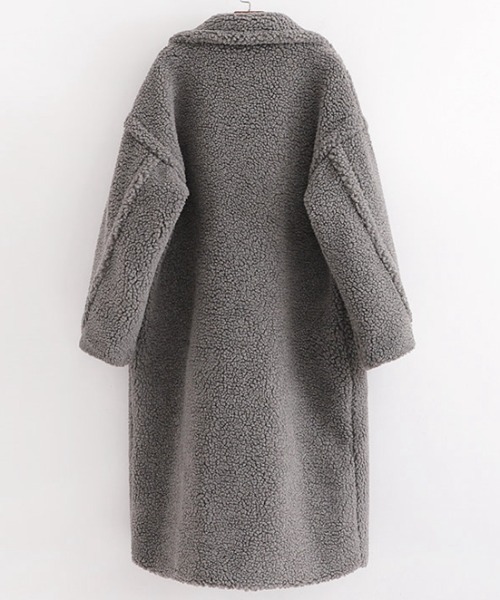 Opinion korean town(オピニオン コリアン タウン)の「Teddy boa long coat(ムートンコート・レディース・ベージュ/ブラウン/グレー・FREE)」の14枚目の写真
