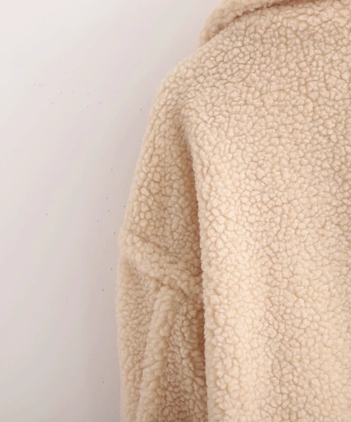 Opinion korean town(オピニオン コリアン タウン)の「Teddy boa long coat(ムートンコート・レディース・ベージュ/ブラウン/グレー・FREE)」の15枚目の写真
