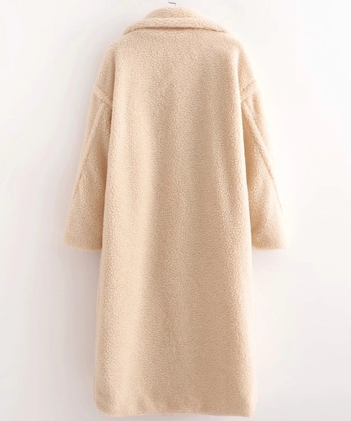 Opinion korean town(オピニオン コリアン タウン)の「Teddy boa long coat(ムートンコート・レディース・ベージュ/ブラウン/グレー・FREE)」の17枚目の写真