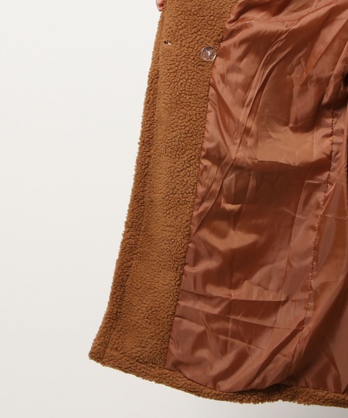 Opinion korean town(オピニオン コリアン タウン)の「Teddy boa long coat(ムートンコート・レディース・ベージュ/ブラウン/グレー・FREE)」の6枚目の写真