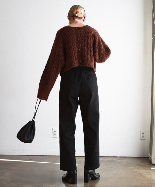 feepur（フェピュール）の「コットンタックパンツ（チノパンツ・レディース・アイボリー/ブラック/ベージュ・SMALL/MEDIUM）」の9枚目の写真