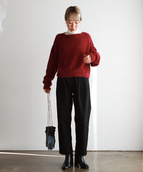 feepur（フェピュール）の「コットンタックパンツ（チノパンツ・レディース・アイボリー/ブラック/ベージュ・SMALL/MEDIUM）」の22枚目の写真