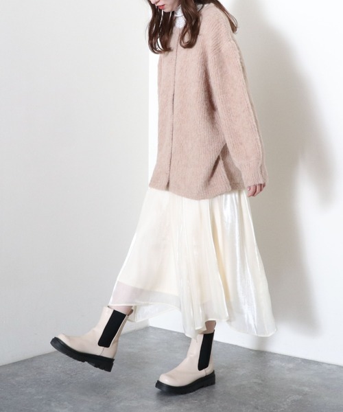 archives（アルシーヴ）の「シャイニーイレヘムスカート（スカート・レディース・ブラック/グリーン/アイボリー/ラベンダー・MEDIUM）」の7枚目の写真