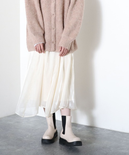 archives（アルシーヴ）の「シャイニーイレヘムスカート（スカート・レディース・ブラック/グリーン/アイボリー/ラベンダー・MEDIUM）」の10枚目の写真