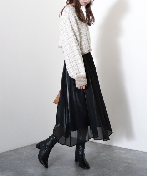 archives（アルシーヴ）の「シャイニーイレヘムスカート（スカート・レディース・ブラック/グリーン/アイボリー/ラベンダー・MEDIUM）」の22枚目の写真