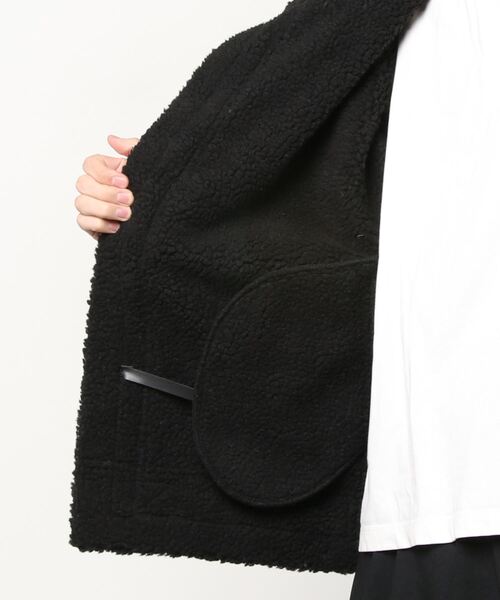 JOHN'S CLOSET（ジョンズクローゼット）の「【i】フェイクムートンＢ－３（ムートンコート・メンズ・ブラック/キナリ/ブラック系その他/ブラウン・MEDIUM/X-LARGE/LARGE）」の15枚目の写真