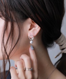 osharewalker | 『一粒パール×サークルビジューピアス』(ピアス（両耳用）)