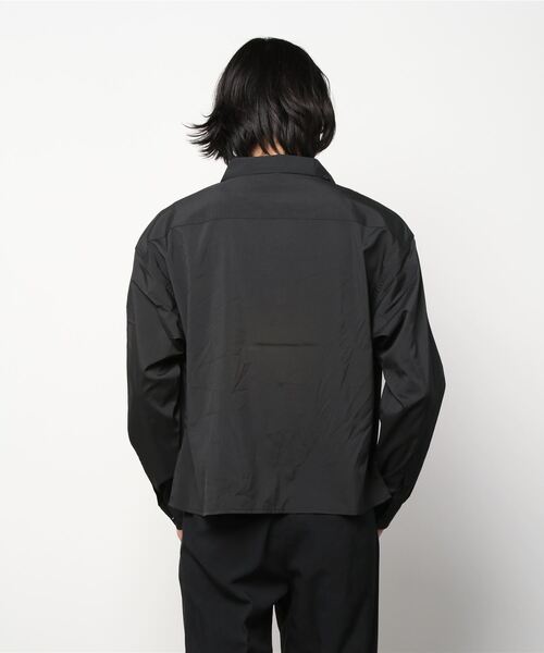 SITRY（シトリー）の「asymmetry short shirt/アシンメトリー ショートシャツ（シャツ/ブラウス・メンズ・ブラック/ブルー/グリーン/シルバーグレー・M/L）」の6枚目の写真