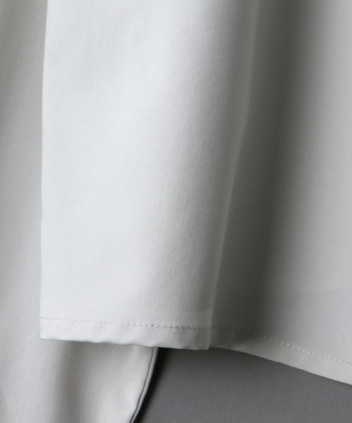 SITRY（シトリー）の「asymmetry short shirt/アシンメトリー ショートシャツ（シャツ/ブラウス・メンズ・ブラック/ブルー/グリーン/シルバーグレー・M/L）」の8枚目の写真