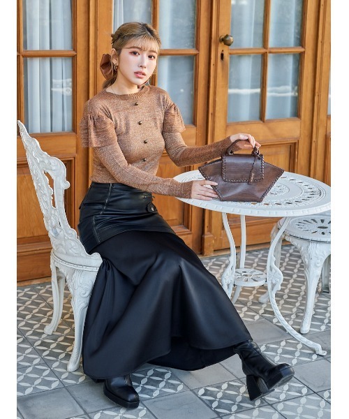 Darich(ダーリッチ)の「ドッキングライダーススカート(スカート・レディース・ブラック/ベージュ・S/M)」の16枚目の写真