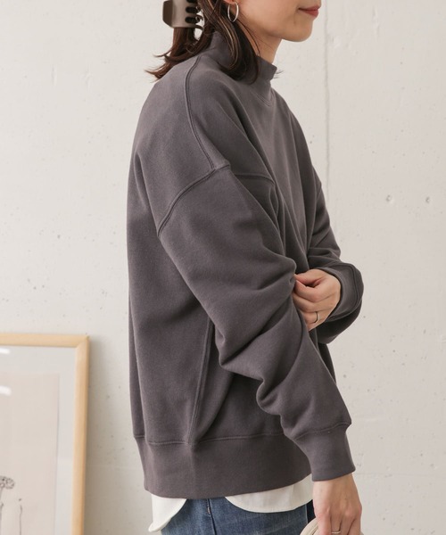 URBAN RESEARCH DOORS（アーバンリサーチドアーズ）の「モックネックスウェットプルオーバー（スウェット・レディース・ブラック/パープル/グリーン・ONE）」の4枚目の写真