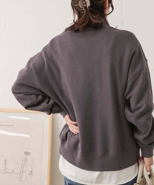 URBAN RESEARCH DOORS（アーバンリサーチドアーズ）の「モックネックスウェットプルオーバー（スウェット・レディース・ブラック/パープル/グリーン・ONE）」の7枚目の写真