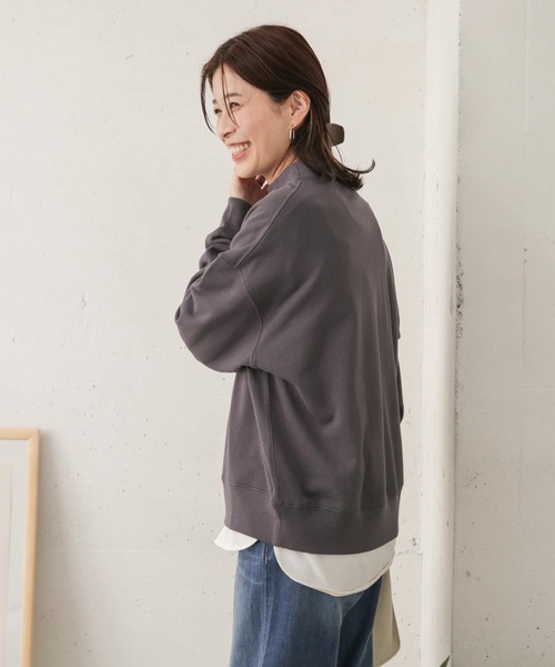 URBAN RESEARCH DOORS（アーバンリサーチドアーズ）の「モックネックスウェットプルオーバー（スウェット・レディース・ブラック/パープル/グリーン・ONE）」の14枚目の写真