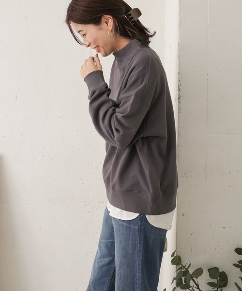 URBAN RESEARCH DOORS（アーバンリサーチドアーズ）の「モックネックスウェットプルオーバー（スウェット・レディース・ブラック/パープル/グリーン・ONE）」の15枚目の写真