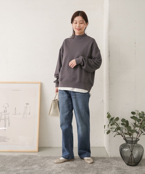 URBAN RESEARCH DOORS（アーバンリサーチドアーズ）の「モックネックスウェットプルオーバー（スウェット・レディース・ブラック/パープル/グリーン・ONE）」の17枚目の写真