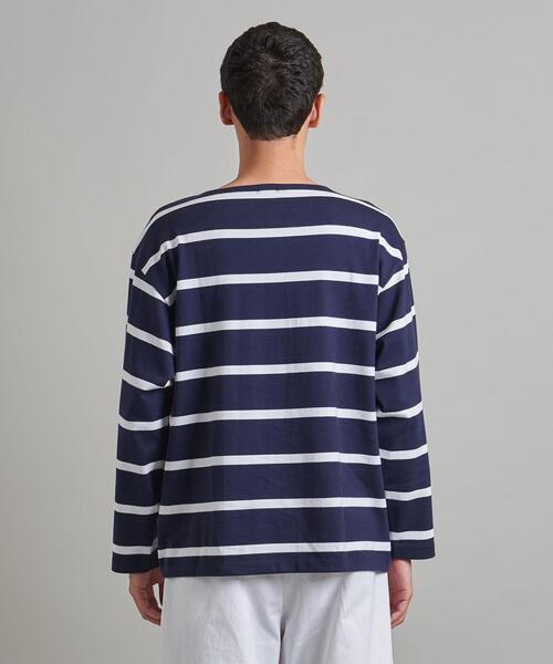 LOEFF(ロエフ)の「<LOEFF(ロエフ)>ピマコットン ボーダーロングTシャツ UNISEX(Tシャツ/カットソー・メンズ・ブラック/ネイビー・1/2/0)」の14枚目の写真