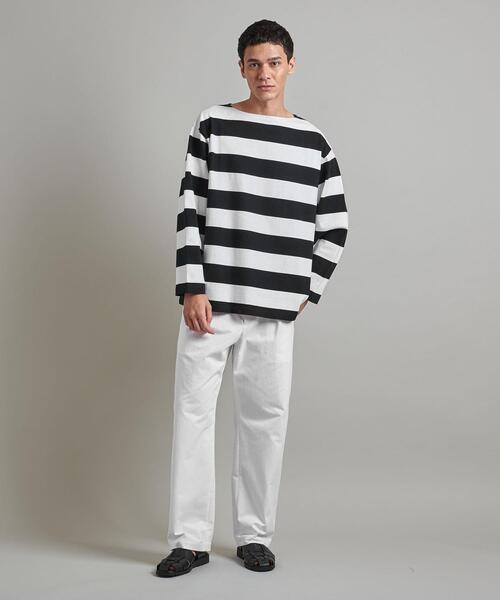 LOEFF(ロエフ)の「<LOEFF(ロエフ)>ピマコットン ボーダーロングTシャツ UNISEX(Tシャツ/カットソー・メンズ・ブラック/ネイビー・1/2/0)」の16枚目の写真