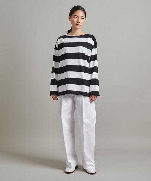 LOEFF(ロエフ)の「<LOEFF(ロエフ)>ピマコットン ボーダーロングTシャツ UNISEX(Tシャツ/カットソー・メンズ・ブラック/ネイビー・1/2/0)」の21枚目の写真