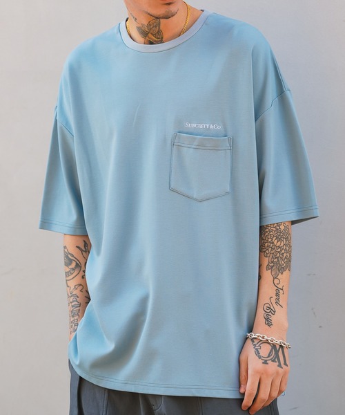 Subciety（サブサエティ）の「PONTE TEE（Tシャツ/カットソー・メンズ・ブラック/ホワイト/ブルー/ピンク・MEDIUM/LARGE/X-LARGE）」の4枚目の写真