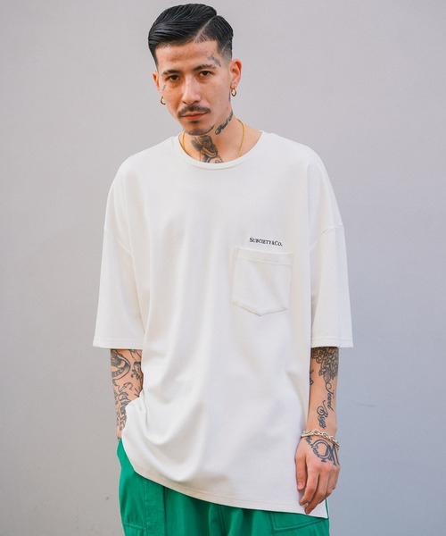 Subciety（サブサエティ）の「PONTE TEE（Tシャツ/カットソー・メンズ・ブラック/ホワイト/ブルー/ピンク・MEDIUM/LARGE/X-LARGE）」の13枚目の写真