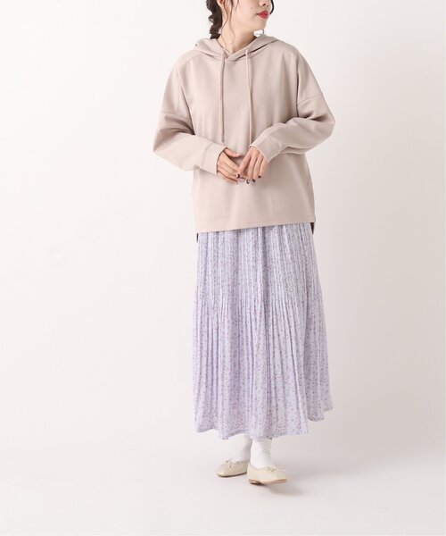 RAY CASSIN(レイカズン)の「小花柄消しプリーツスカート(スカート・レディース・ブラック/オフホワイト/ラベンダー・FREE)」の13枚目の写真