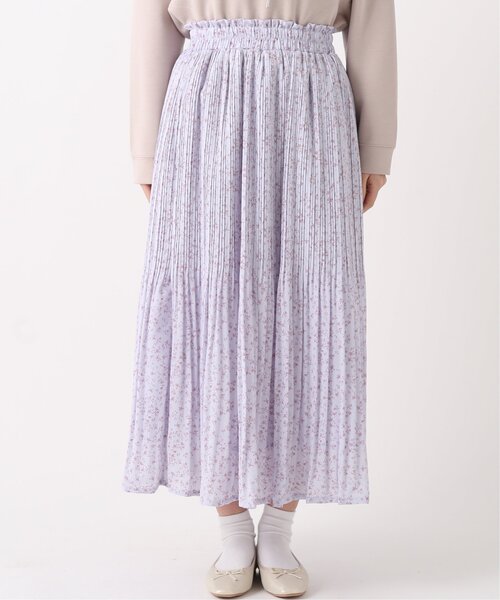 RAY CASSIN(レイカズン)の「小花柄消しプリーツスカート(スカート・レディース・ブラック/オフホワイト/ラベンダー・FREE)」の15枚目の写真