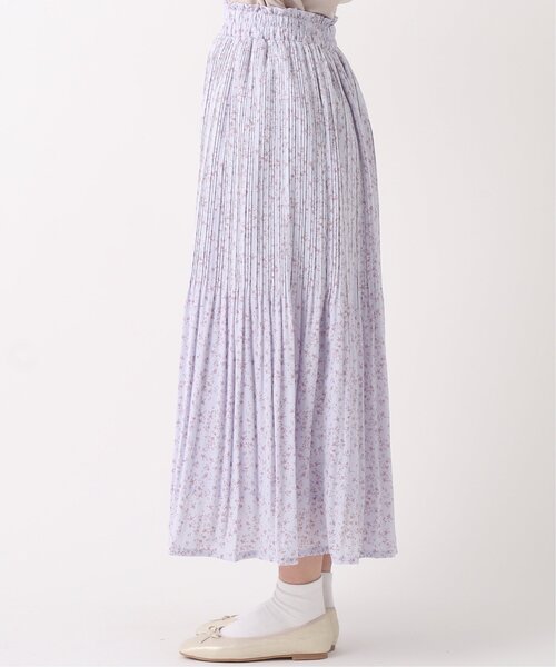 RAY CASSIN(レイカズン)の「小花柄消しプリーツスカート(スカート・レディース・ブラック/オフホワイト/ラベンダー・FREE)」の16枚目の写真