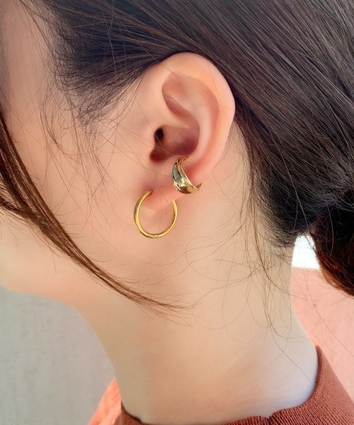 PARKS TOKYO SELECT（パークストウキョウセレクト）の「金属アレルギー対応 サージカルステンレス/316L ラウンドフープピアス（ピアス（両耳用）・レディース・シルバー/ゴールド・FREE）」の9枚目の写真