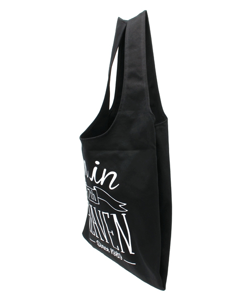 WEGO（ウィゴー）の「WEGO/ショッパー型キャンバストートバッグ（トートバッグ・レディース・ホワイト/ブラック/グレー・FREE）」の5枚目の写真