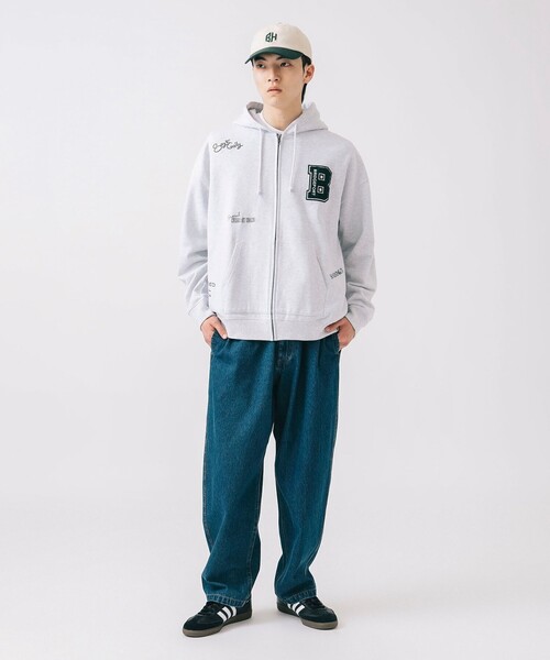 BEAMS 8部丈バルーンデニムパンツLサイズ BEAMS (BEAMS) Used-like Balloon Denim (Pants, Denim Pants