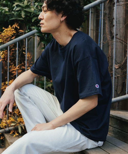Championチャンピオン無地ベーシックメンズ半袖クルーネックTシャツ