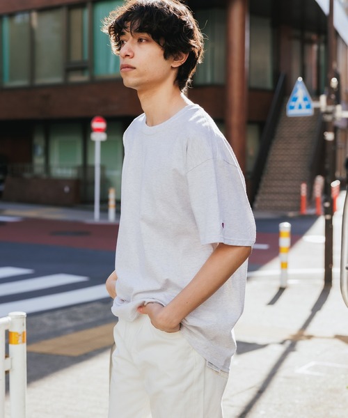 セール】Champion/チャンピオン コットン ワッペン Tシャツ 無地T