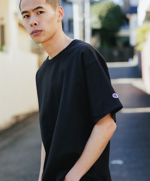Championチャンピオン無地ベーシックメンズ半袖クルーネックTシャツ