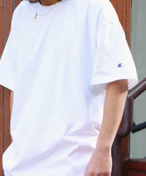 Championチャンピオン無地ベーシックメンズ半袖クルーネックTシャツ