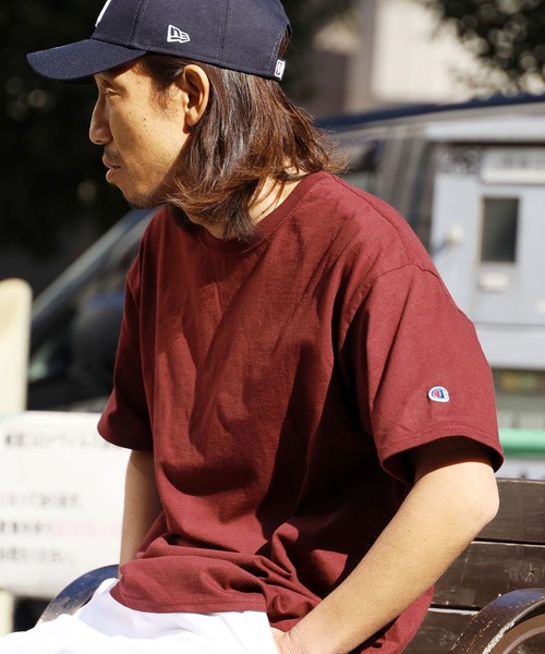 Championチャンピオン無地ベーシックメンズ半袖クルーネックTシャツ