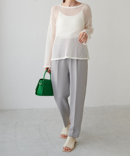 DISCOAT（ディスコート）の「スタイルアップテーパードパンツ（その他パンツ・レディース・ライトグレー/ブラック/グリーン/アイボリー/ピンク/ブルー/オレンジ・SMALL/MEDIUM/LARGE/X-SMALL）」の17枚目の写真