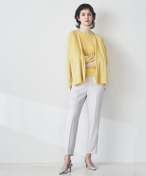 la.f…（ラエフ）の「【WEB別注カラーあり】ダブルクロステーパードパンツ《セットアップ対応/洗濯機で洗える》（その他パンツ・レディース・ブラック/ネイビー/グレー/カーキ/キャメル・11号/9号/7号）」の10枚目の写真