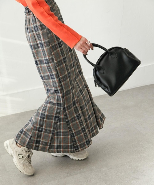 Chillfar（チルファー）の「チェックロングスカート（スカート・レディース・ネイビー/グリーン/ブラック/グレー・MEDIUM/LARGE）」の16枚目の写真