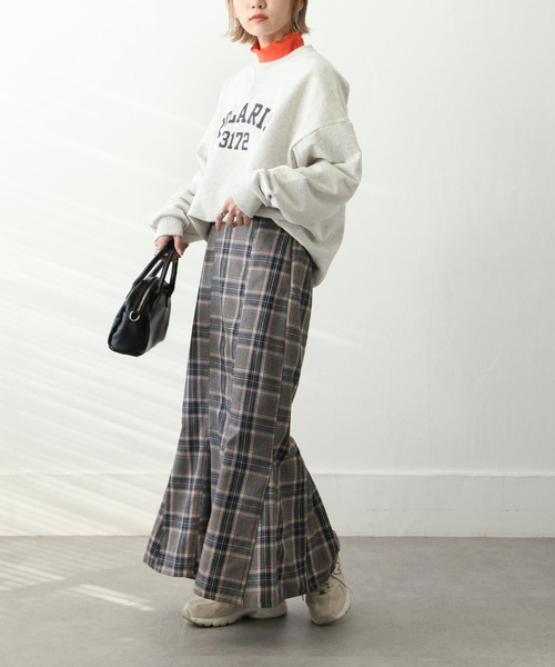 Chillfar（チルファー）の「チェックロングスカート（スカート・レディース・ネイビー/グリーン/ブラック/グレー・MEDIUM/LARGE）」の18枚目の写真
