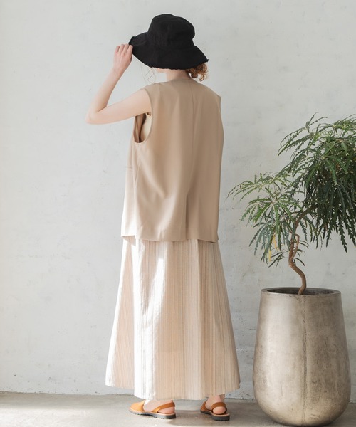 Crisp（クリスプ）の「ストライプフレアスカート（スカート・レディース・ブラック/ブラウン・FREE）」の14枚目の写真