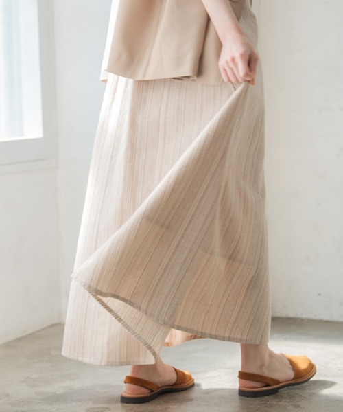 Crisp（クリスプ）の「ストライプフレアスカート（スカート・レディース・ブラック/ブラウン・FREE）」の17枚目の写真