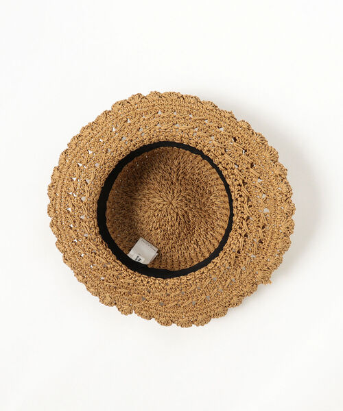 Ray BEAMS(レイビームス)の「Ray BEAMS / ペーパー ワイド ブリム ハット(ハット・レディース・ブラック/ナチュラル・ONE SIZE)」の7枚目の写真