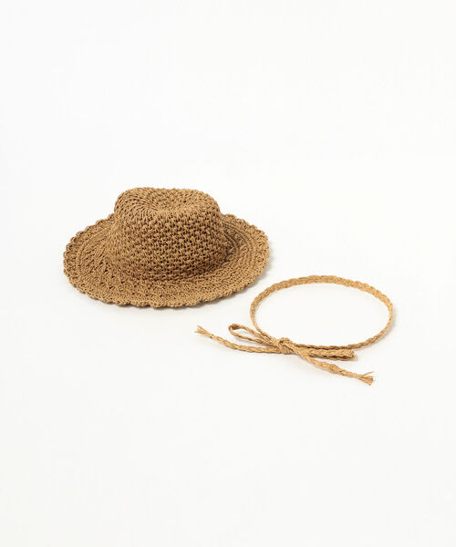 Ray BEAMS(レイビームス)の「Ray BEAMS / ペーパー ワイド ブリム ハット(ハット・レディース・ブラック/ナチュラル・ONE SIZE)」の8枚目の写真