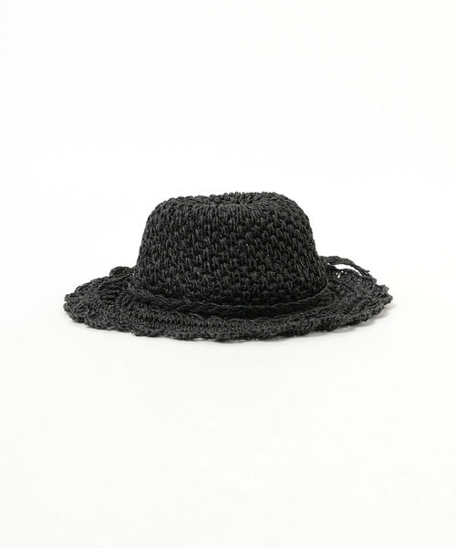 Ray BEAMS(レイビームス)の「Ray BEAMS / ペーパー ワイド ブリム ハット(ハット・レディース・ブラック/ナチュラル・ONE SIZE)」の9枚目の写真