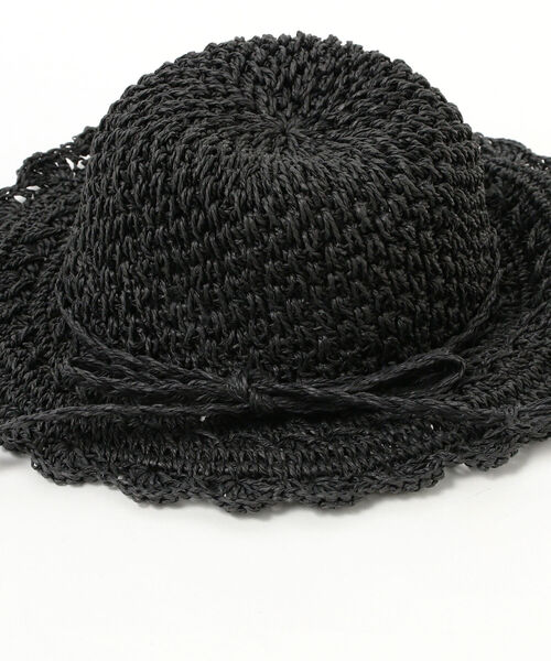 Ray BEAMS(レイビームス)の「Ray BEAMS / ペーパー ワイド ブリム ハット(ハット・レディース・ブラック/ナチュラル・ONE SIZE)」の10枚目の写真