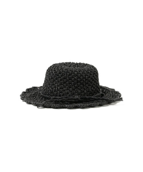 Ray BEAMS(レイビームス)の「Ray BEAMS / ペーパー ワイド ブリム ハット(ハット・レディース・ブラック/ナチュラル・ONE SIZE)」の12枚目の写真