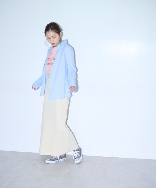 FREE'S MART（フリーズマート）の「◆前後2Way12G総針ニットタイトスカート（スカート・レディース・グリーン/オレンジ/ホワイト・FREE）」の9枚目の写真